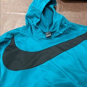 Nike Turquoise Hoodie with Black Logo